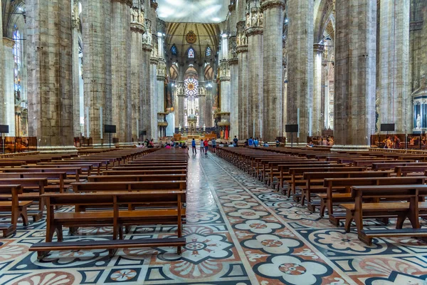 Milano Italy Ιουλίου 2019 Εσωτερικό Του Καθεδρικού Ναού Του Duomo — Φωτογραφία Αρχείου