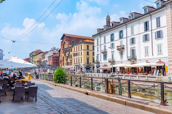 Milano Italy Июля 2019 Года Naviglio Pavese Channel Center Milano — стоковое фото