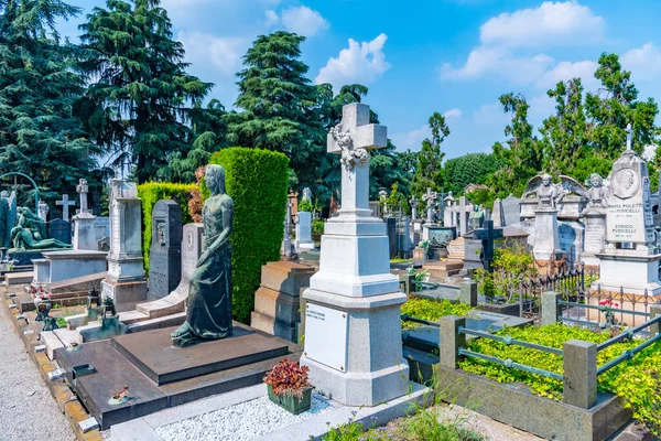 Milano Italia Luglio 2019 Tombe Decorate Cimitero Monumentale Milano — Foto Stock