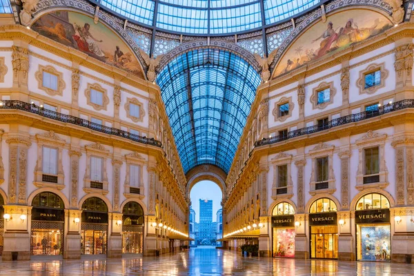 Milano Talya Temmuz 2019 Milano Talya Daki Boş Galleria Vittorio — Stok fotoğraf