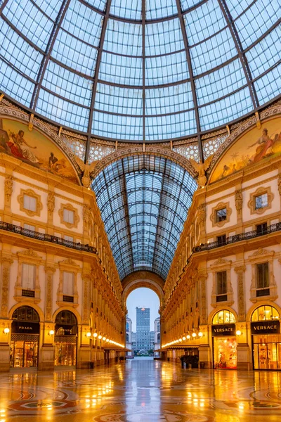 Milano Talya Temmuz 2019 Milano Talya Daki Boş Galleria Vittorio — Stok fotoğraf