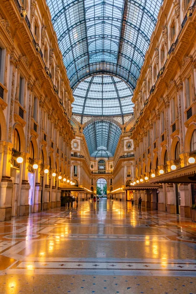 Milano Talya Temmuz 2019 Milano Talya Daki Boş Galleria Vittorio — Stok fotoğraf