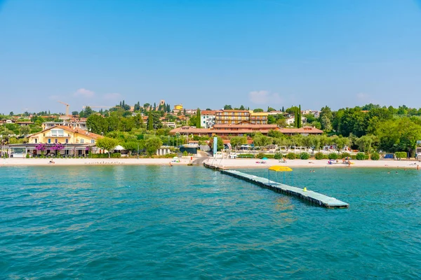 Moniga Italy July 2019 Beach Moniga Del Garda Located Lago — 图库照片