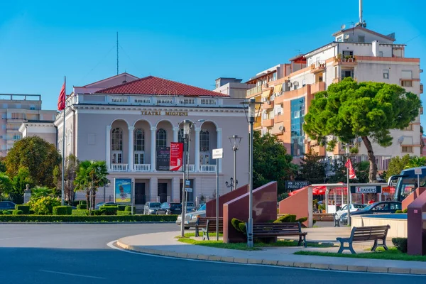 Shkoder Albania Září 2019 Divadlo Migjeni Městě Shkoder Albánie — Stock fotografie