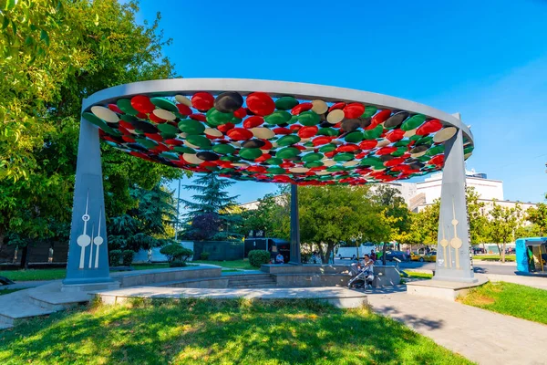Tirana Albania Septiembre 2019 Monumento Amistad Donado Por Kuwait Tirana —  Fotos de Stock