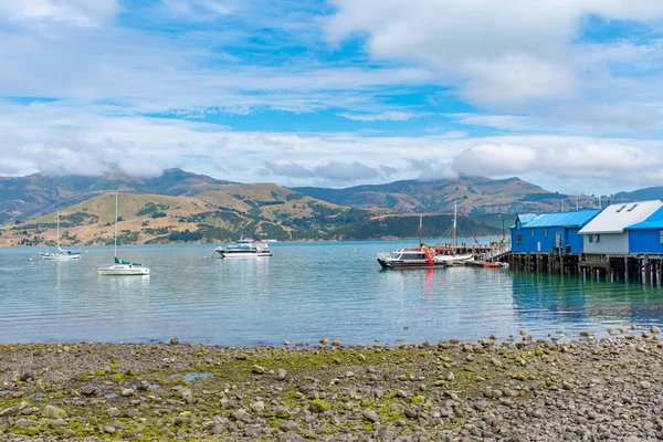 Akaroa Nouvelle Zelande Janvier 2020 Quai Akaroa Nouvelle Zélande — Photo