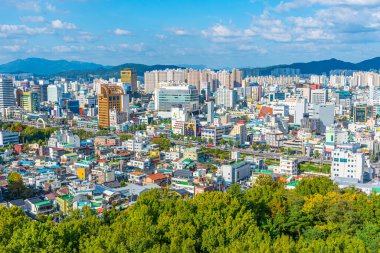 Gwangju, Kore, 22 Ekim 2019: Gwangju, Kore Cumhuriyeti 'nin havadan görünüşü