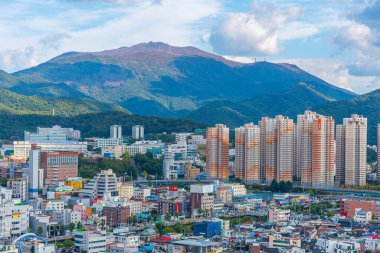 Gwangju, Kore, 22 Ekim 2019: Gwangju, Kore Cumhuriyeti 'nin havadan görünüşü