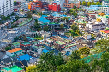 Gwangju, Kore, 22 Ekim 2019: Gwangju, Kore Cumhuriyeti 'nin havadan görünüşü