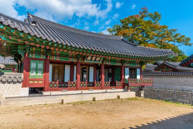 SEOUL, Kore, 19 Ekim 2019: Seul, Kore Cumhuriyeti Changdeokgung Sarayı