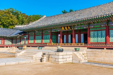 SEOUL, Kore, 19 Ekim 2019: Seul, Kore Cumhuriyeti Changdeokgung Sarayı