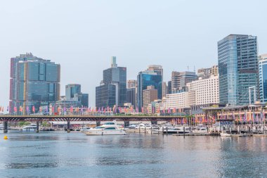 SYDNEY, AUSTRALYA, 30 ARALIK 2019: Sydney şehri Darling Habrour, Avustralya