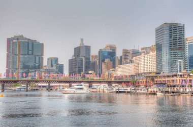 SYDNEY, AUSTRALYA, 30 ARALIK 2019: Sydney şehri Darling Habrour, Avustralya