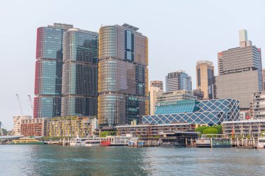 SYDNEY, AUSTRALYA, 30 ARALIK 2019: Sydney şehri Darling Habrour, Avustralya