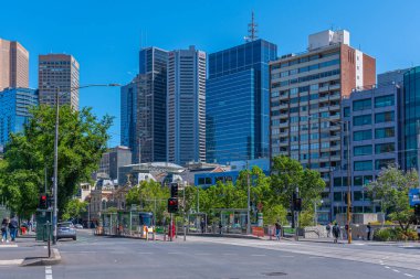 MELBOURNE, AUSTRALYA, 31 ARALIK 2019: Melbourne, Avustralya 'nın merkezinde sokak