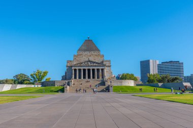 MELBOURNE, AUSTRALYA, 31 ARALIK 2019: Melbourne, Avustralya 'da Anma Tapınağı