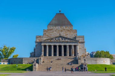 MELBOURNE, AUSTRALYA, 31 ARALIK 2019: Melbourne, Avustralya 'da Anma Tapınağı