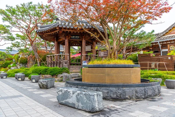 Jeonju Coreia Outubro 2019 Pavilhão Madeira Tradicional Aldeia Hanok Jeonju — Fotografia de Stock