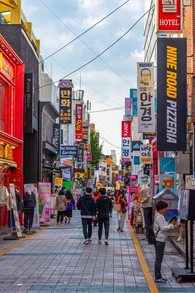 Gwangju Korea October 2019 Stores Situated Street Central Gwangju Republic — Stock Photo, Image