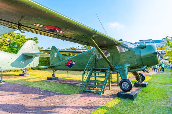 Seoul Corée Octobre 2019 Des Avions Militaires Exposés Monument Commémoratif — Photo