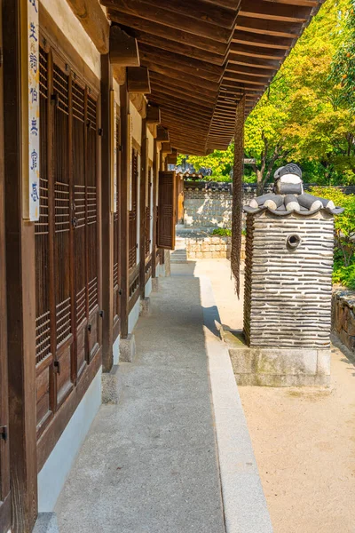 Soul Korea Října 2019 Tradiční Domy Vesnici Namsangol Hanok Soulu — Stock fotografie