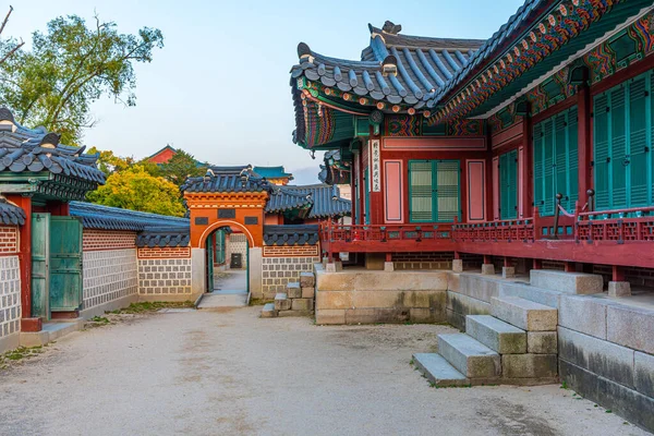 Seoul Korea Oktober 2019 Sonnenuntergang Des Gyeongbokgung Palace Seoul Südkorea — Stockfoto