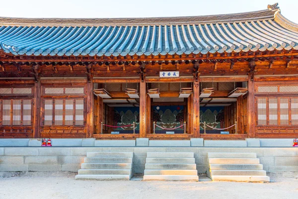 Seoul Coreia Outubro 2019 Vista Pôr Sol Palácio Gyeongbokgung Seul — Fotografia de Stock