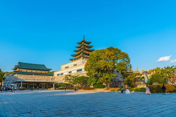 Seoul Korea Oktober 2019 Folk Promenerar Genom Koreas Folkmuseum Seoul — Stockfoto