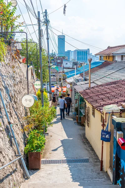 Seoul Corea Octubre 2019 Coloridas Calles Ihwa Mural Village Seúl — Foto de Stock