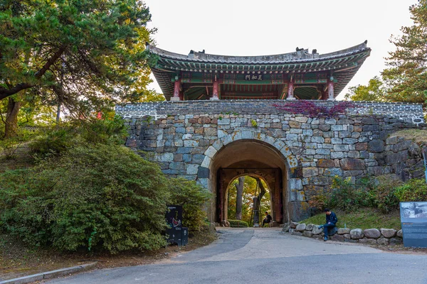 Seoul Korea Oktober 2019 Gate Till Namhansanseong Fästning Nära Seoul — Stockfoto