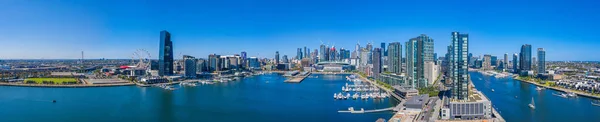 Melbourne Australia January 2020 Boats Mooring Docklands Neighborhood Melbourne Australi — Stock Photo, Image