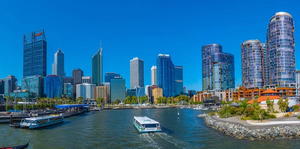 Perth Australia January 2020 Skyline Elizabeth Quay Perth Australi — 图库照片