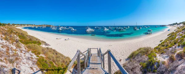 Rottnest Island Australia Januaryb 2020 Boats Mooring Longreach Bay Rottnest — 图库照片