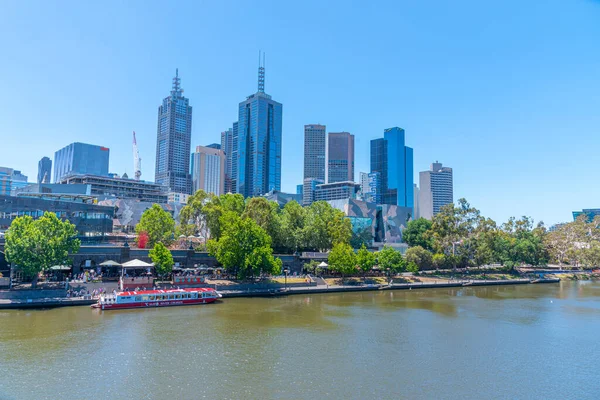 Melbourne Australia December 2019 Cityscape Melbourne Yarra River Australia — стокове фото
