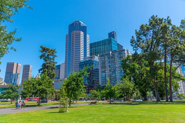 Melbourne Australia Diciembre 2019 Paisaje Urbano Melbourne Visto Desde Carlton —  Fotos de Stock