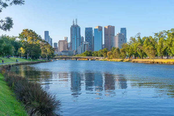 Melbourne Australia December 2019 Cityscape Melbourne Yarra River Australia — Stock Photo, Image