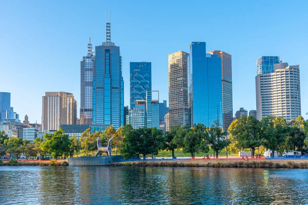Melbourne Αυστραλια Δεκεμβρίου 2019 Cityscape Melbourne Yarra River Αυστραλία — Φωτογραφία Αρχείου