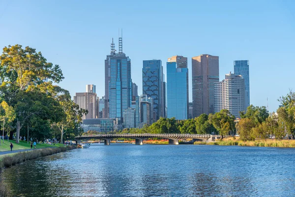 Melbourne Australia December 2019 Cityscape Melbourne Yarra River Australia — стокове фото