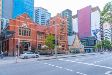 PERTH, AUSTRALYA, 16 HAZİRAN 2020: Perth, Avustralya 'da bir teknik okulun tarihi binası