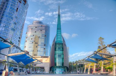 PERTH, AUSTRALYA, 17 HAZİRAN 2020: Perth, Avustralya 'daki çan kulesi
