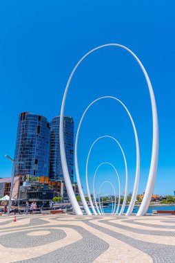 PERTH, AUSTRALYA, 18 HAZİRAN 2020: Perth, Avustralya 'da Spanda heykeli