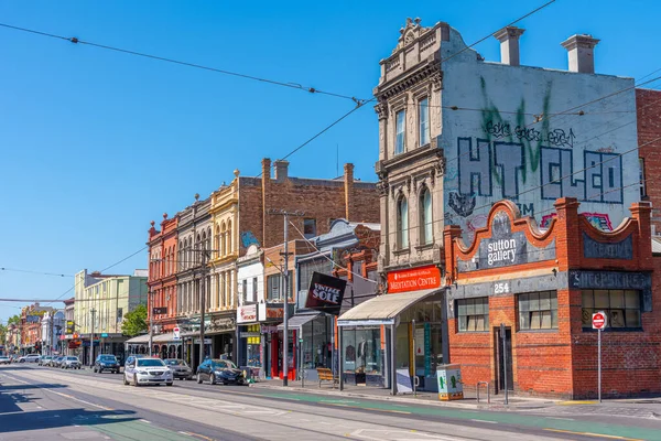Melbourne Australia Enero 2020 Brunswick Street Fitzroy Neighborhood Melbourne Australia — Foto de Stock