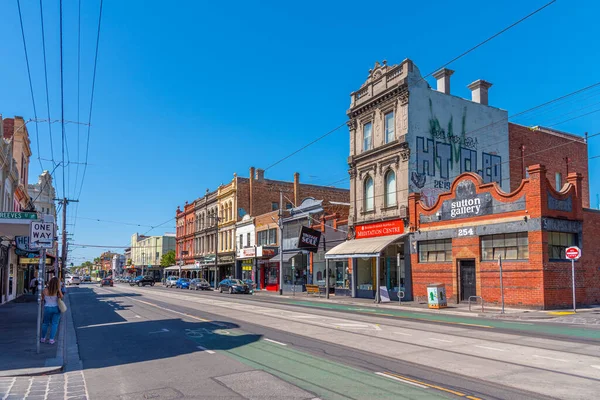 Melbourne Ausztrália Január 2020 Brunswick Street Fitzroy Szomszédságában Melbourne Ausztrália — Stock Fotó