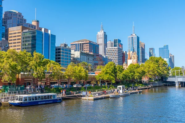 Melbourne Αυστραλια Ιανουαριου 2020 Πανόραμα Της Μελβούρνης Πίσω Από Τον — Φωτογραφία Αρχείου
