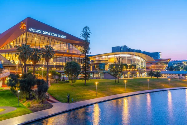 Adelaide Austrália Janeiro 2020 Vista Pôr Sol Centro Convenções Adelaide — Fotografia de Stock