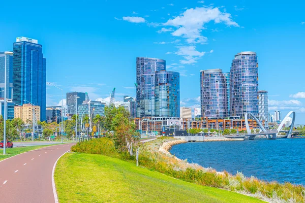 Perth Αυστραλια Ιανουαριου 2020 Ουρανοξύστης Της Elizabeth Quay Στο Περθ — Φωτογραφία Αρχείου