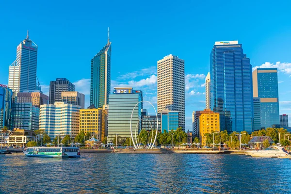 Perth Αυστραλια Ιανουαριου 2020 Ουρανοξύστης Της Elizabeth Quay Στο Περθ — Φωτογραφία Αρχείου