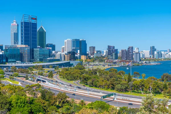 Perth Australia Enero 2020 Horizonte Perth Visto Desde Kings Park —  Fotos de Stock