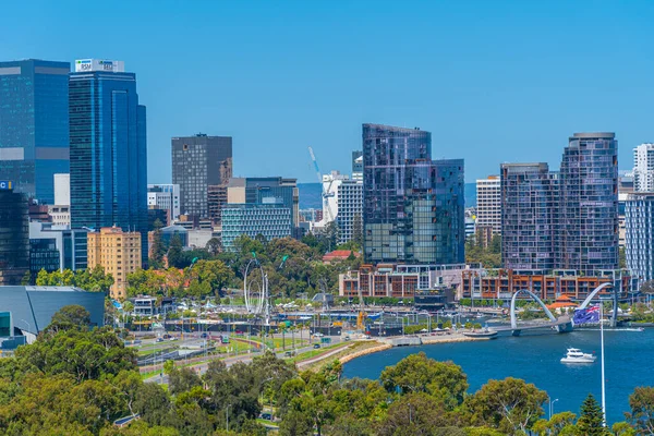 Perth Αυστραλια Ιανουαριου 2020 Ουρανοξύστης Της Elizabeth Quay Στο Περθ — Φωτογραφία Αρχείου