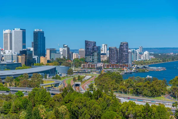 Perth Australia January 2020 Skyline Perth View Kings Park Botanic — стокове фото